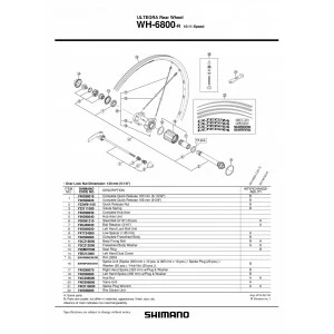 1 Corps De Roue Libre SHIMANO Y49398060 WH-6800-R Ultegra Complete Freewheel Body 3 1 Corps De Roue Libre SHIMANO Y49398060 WH-6800-R Ultegra Complete Freewheel Body – Image 3