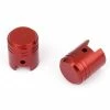 2 Bouchons De Valve BIKE PARTS Caps PISTON Shrader Rouge