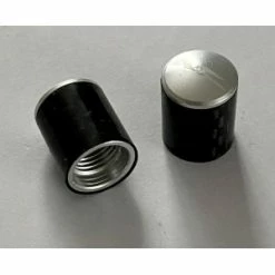 2 Bouchons De Valve NO CONTEST Carbon Caps Shrader Argent