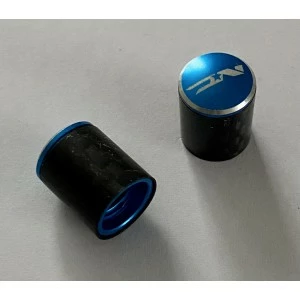 2 Bouchons De Valve NO CONTEST Carbon Caps Shrader Bleu 1 2 Bouchons De Valve NO CONTEST Carbon Caps Shrader Bleu