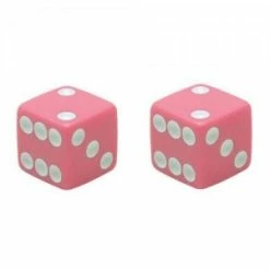 2 Bouchons De Valve TRIK TOPZ Dé Caps Shrader Rose