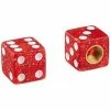 2 Bouchons De Valve TRIK TOPZ Dé Caps Shrader Rouge Translucide