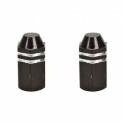 2 Bouchons De Valve TRIK TOPZ Hex Caps Shrader Noir