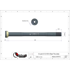 Carbon-Ti Axe De Cadre CARBON TI X-Lock X12 12x142mm (159mm) (Cannondale Cube Specialized Canyon) 2 Carbon-Ti Axe De Cadre CARBON TI X-Lock X12 12x142mm (159mm) (Cannondale Cube Specialized Canyon) – Image 2