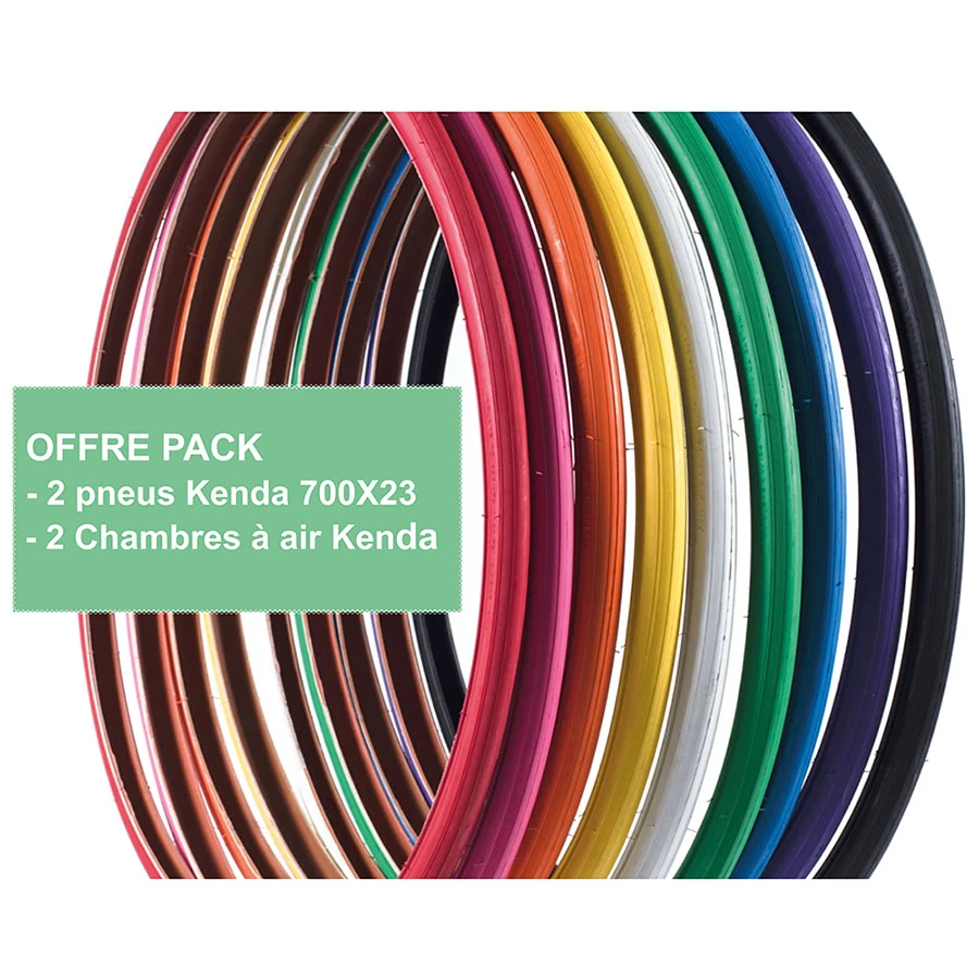 Pieces Pack 2 Pneus Kenda + 2 Chambres à Air Kenda 1 Pieces Pack 2 Pneus Kenda + 2 Chambres à Air Kenda