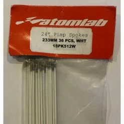 Pack De 36 Rayons ATOMLAB Acier / 233mm Blanc (BMX VTT 24") -Pièces Boutique pack de 36 rayons atomlab acier 233mm blanc bmx vtt 24 2