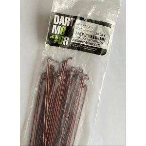 Pack De 36 Rayons DARTMOOR Spokes Acier / 184mm Rouge 1 Pack De 36 Rayons DARTMOOR Spokes Acier / 184mm Rouge