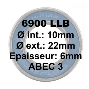 Roulement ENDURO Bearings 6900 LLB 10x22x6 ABEC 3 1 Roulement ENDURO Bearings 6900 LLB 10x22x6 ABEC 3